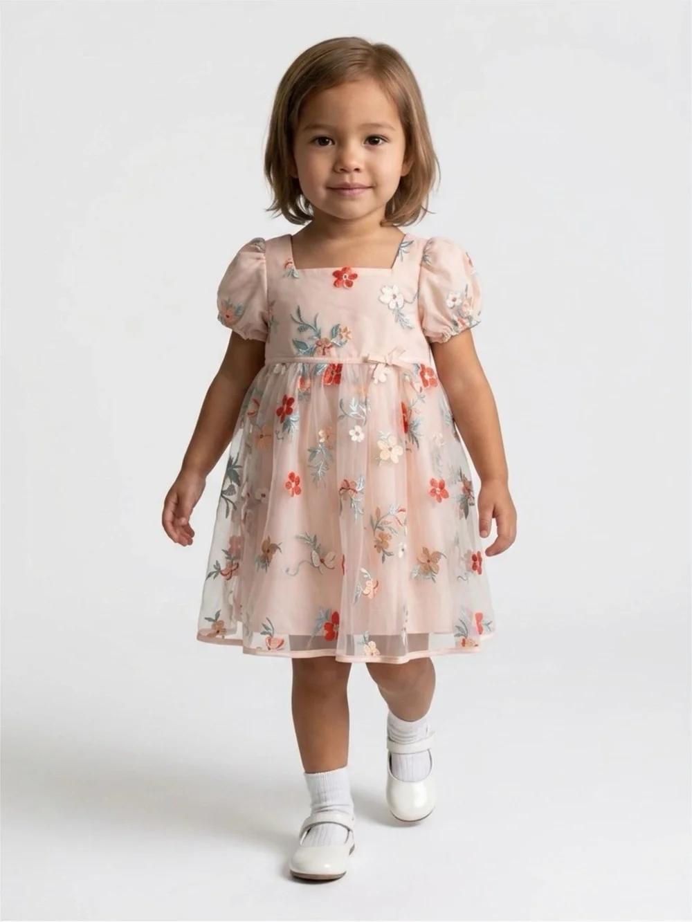 Christian Siriano Pink Floral Embroidered Dress